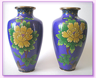 Early 20th Century Bronze Cloisonné Vases